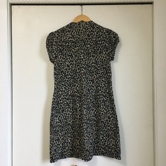 Coquette Frilly Ruffle Chest Leopard Rosette Knit Dress Top - Picture 2 of 15